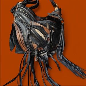 Artisan Hand-Crafted Premium Leather Hobo Bag- Collector Level- Wearable Art